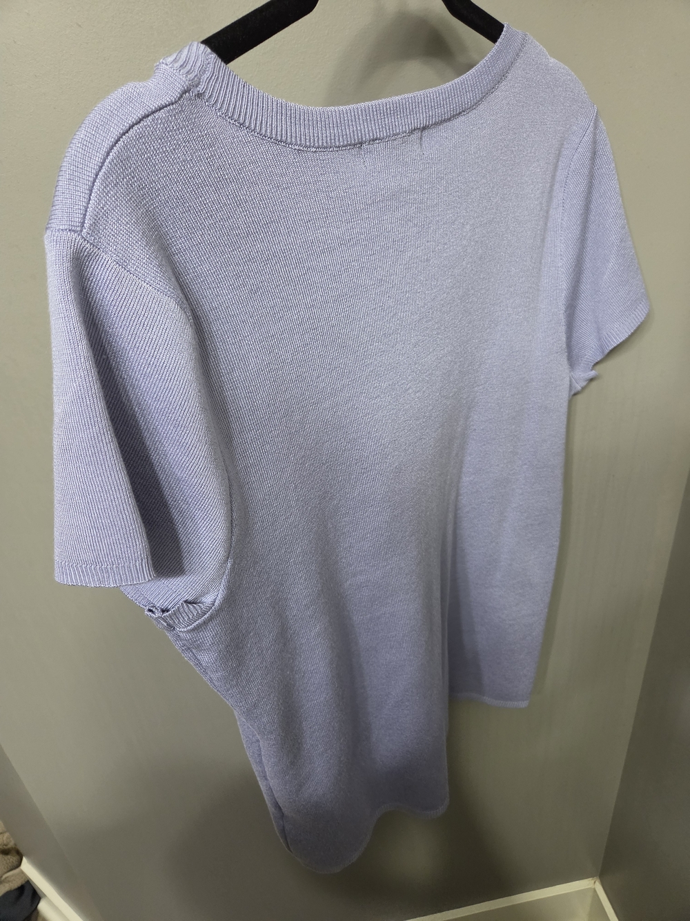 Cable & Gauge Light Lavender Scoop Neck Short Sleeve Top - Picture 2 of 4